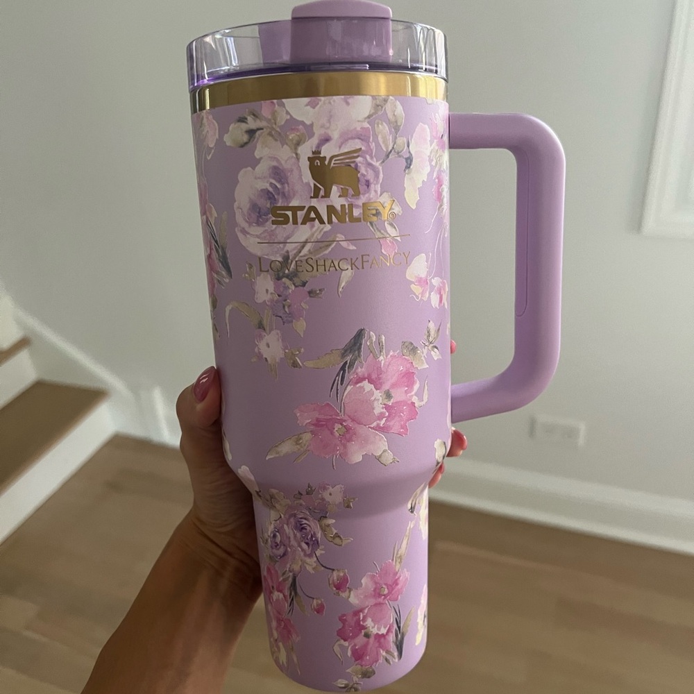 LoveShackFancy Stanley collab 40oz bottle in Happy Thoughts print NWT